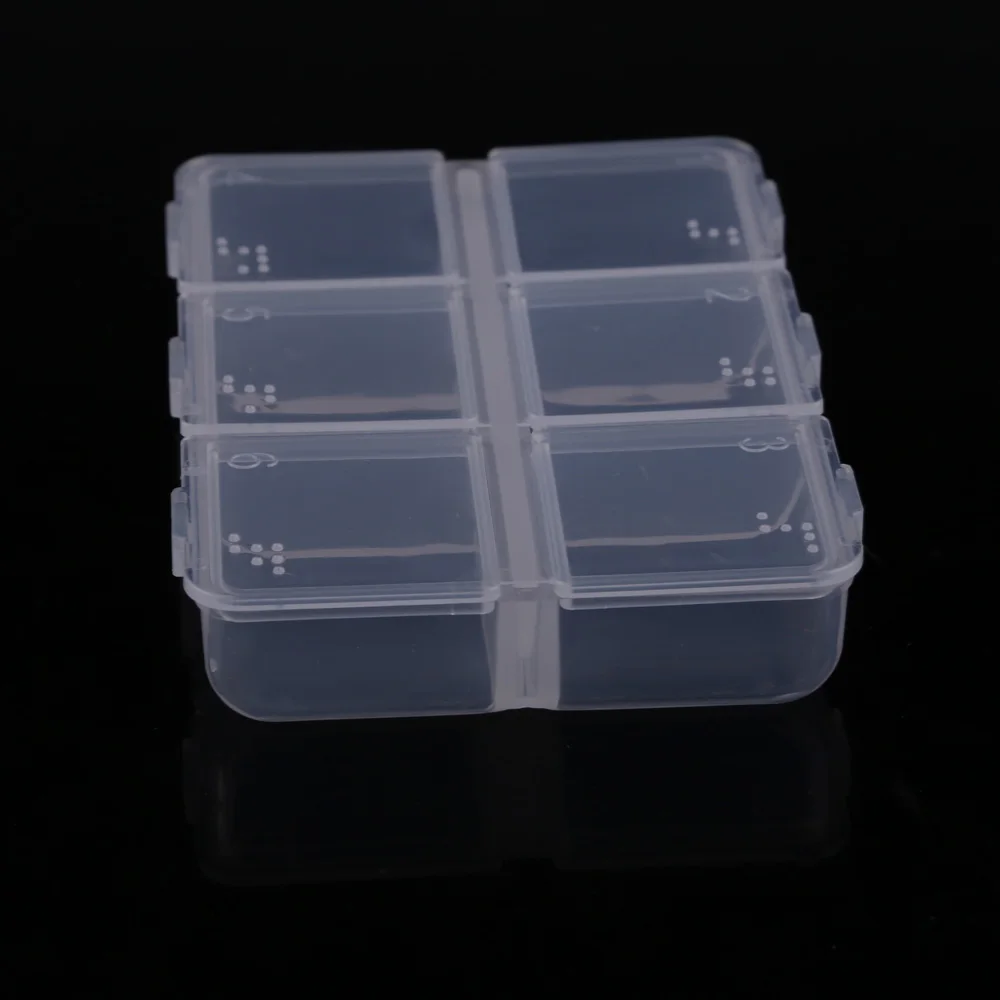 Clear Plastic Braille Medicine Storage Case Pill Organizer