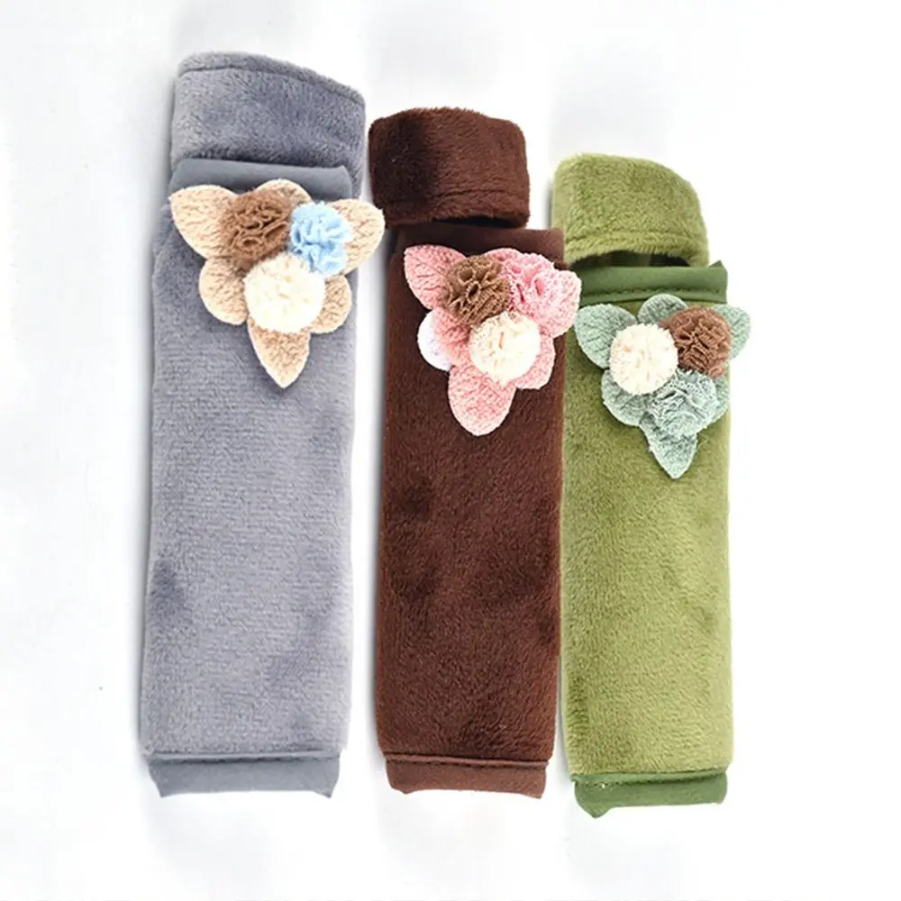 Winter Warmer Door Handle Refrigerator Knob Cover Car Safety Belt Cover Cotton Gloves Home Tool Accessories Double-door
