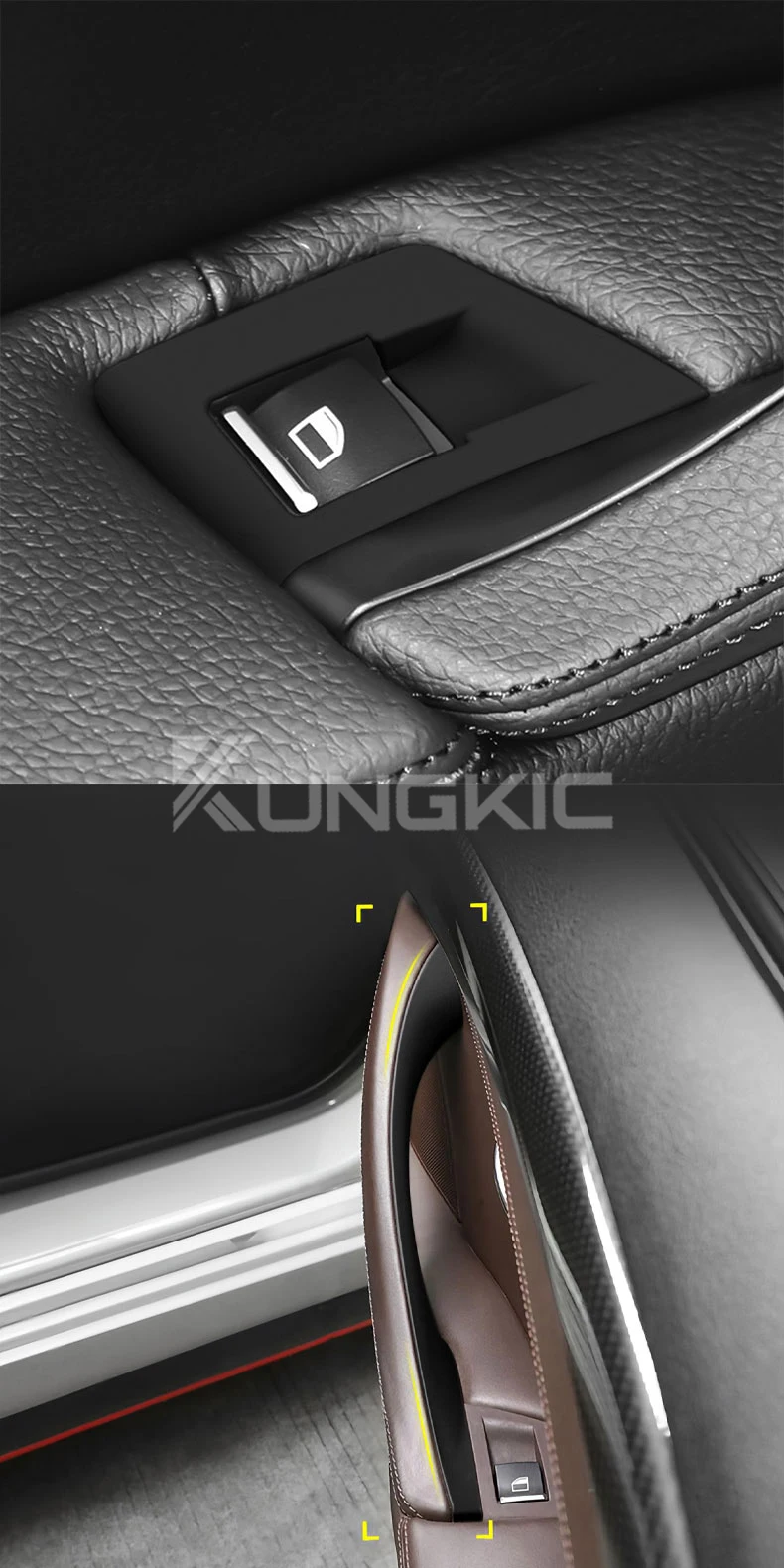 Für BMW 5er F10 F11 520i 520D 523i 525i 528i 530i 2010-17 Auto-Innentürgriffplatte Carbon-Faser ABS Dekorative Abdeckung – Detail 8