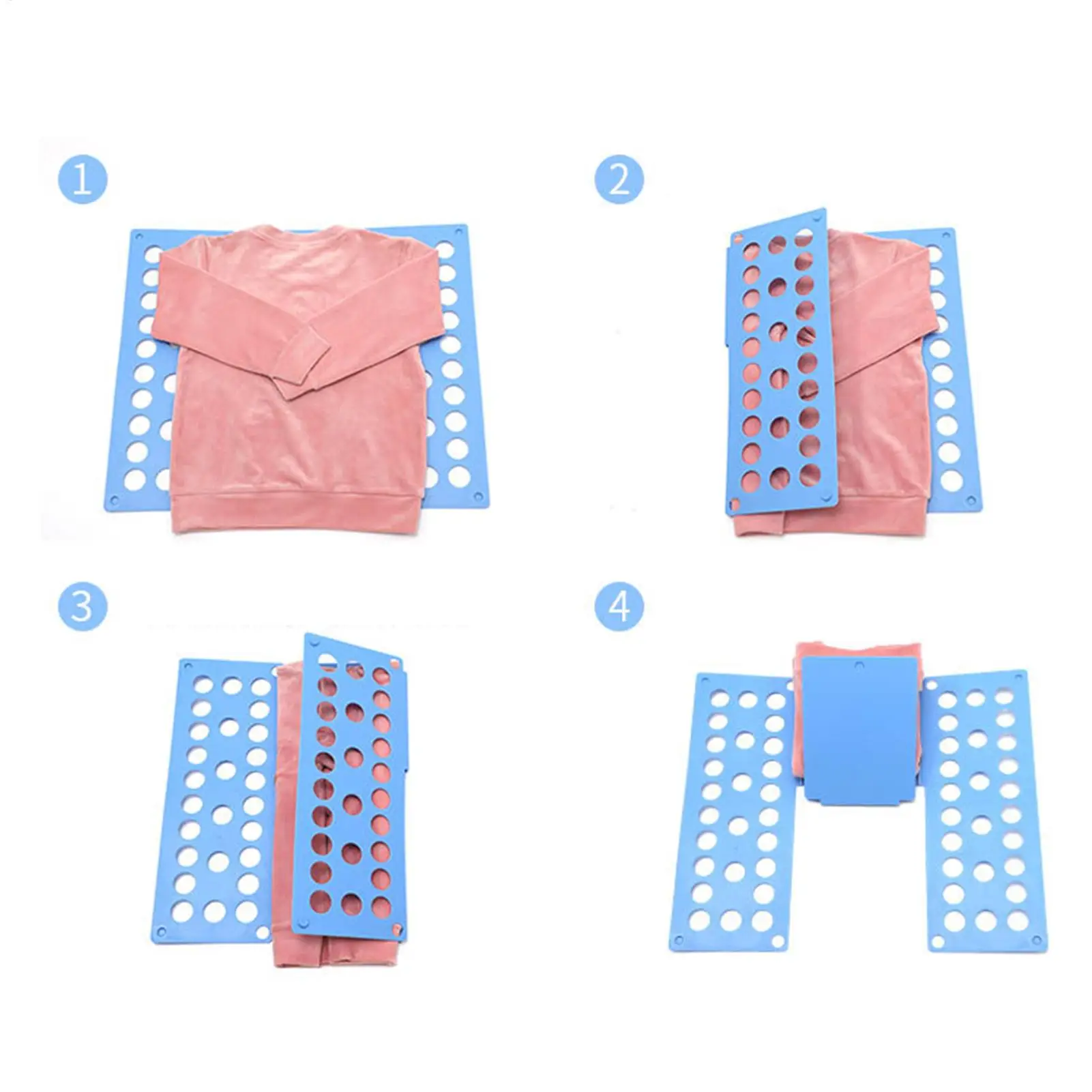 Piegatrice per magliette, Tavola pieghevole per vestiti, Organizzatore per bucato domestico, Ausilio per la piegatura per viaggi - immagine 4