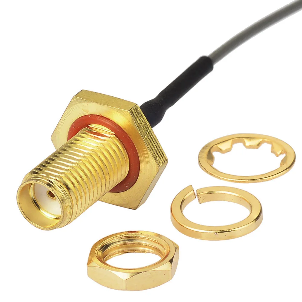 O-링이 있는 Superbat SMA 암 벌크헤드 스트레이트 피그테일 케이블 1.13mm 30cm 무선 네트워킹용 케이블 어댑터