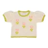 BE Knitted Dress Set 2025 Summer Girls' Versatile Solid Color Short Sleeved Shorts Dress Sleeveless Top Set Baby Crawler Suit 3