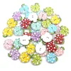 50PCS Mixed Apples Ladybug Buttons Wood 2 Holes Painted Ladybirds Cartoon Button Embellishments Scrapbooking Wooden Buttons 4