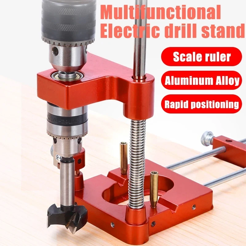 

Drill Locator Portable Woodworking Punch Locator Convenient Drill Bit Holder Aluminum Alloy Perforator Drill Template Guide Tool