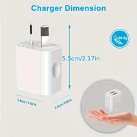 Dual USB Wall Charger,USB Power Adapter Plug, Double USB Wall Plug Adapter, 2-Port USB AU Plug 5V/2.1A Charger For Mobile Phone - Image 3