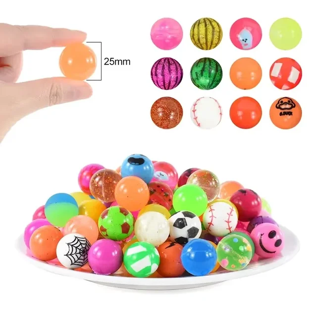 10/20/50Pcs Bouncy Ball Toys Kids Birthday Party Favors Gifts for Guests Rubber Bouncing Ball Pinata Goody Bag Fillers Prizes 6
