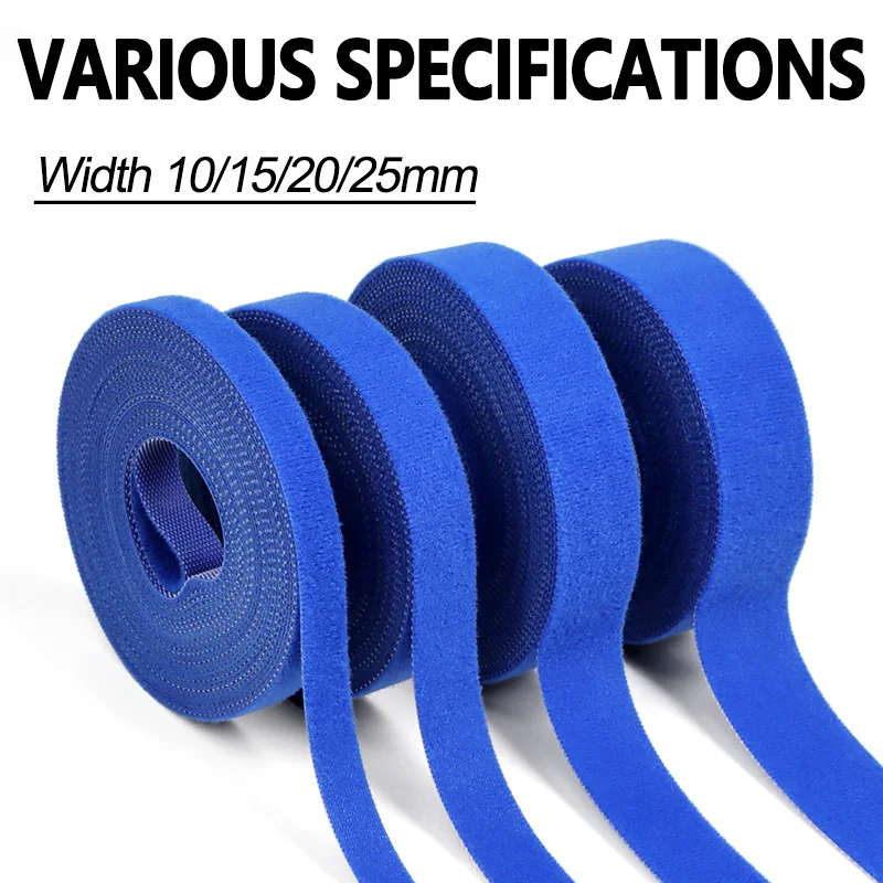 Reusable Nylon Hook and Loop Fastening Cable Ties – 5M Roll, Multi-Width Options for Wire Organizing and DIY Projects