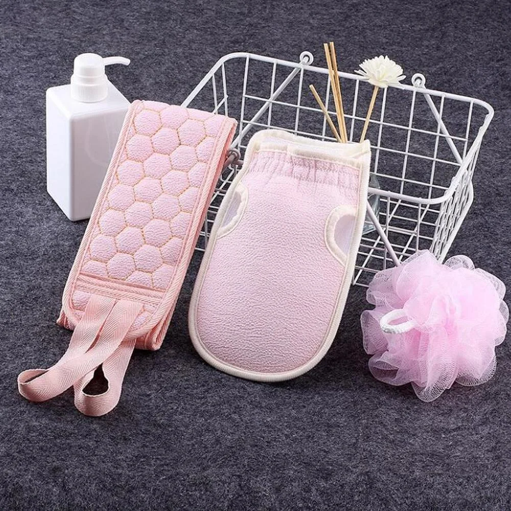 

1/3Pcs Shower Gloves Body Scrubber Bath Brush Exfoliating Scrub Towel Body Wash Exfoliator Back Massager Bathroom Bathing Tools