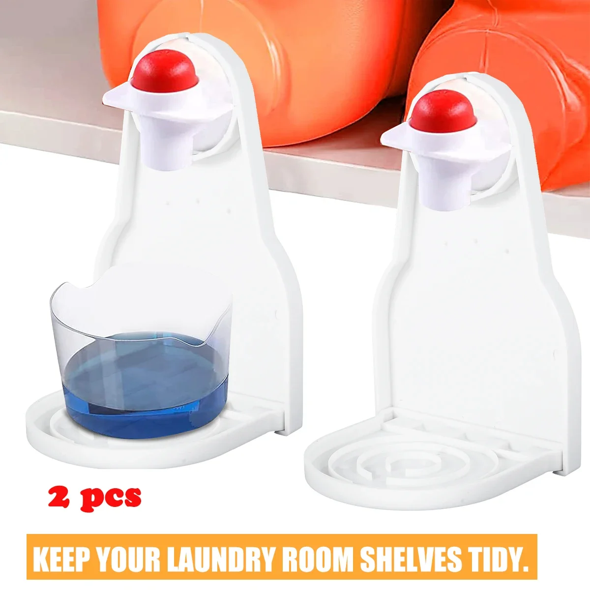 Laundry Detergent Cup Leak Proof Laundry Detergent Cup Holder Soap Dispenser Fabric Softener Rack Soap Dish Anti-Slip Tray soap dispenser dispenser bottle holder powder detergent dispenser