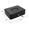 Password Cash Box with Money Tray and Key Lock Register Box Checkstand Cashier Case 4 Bill/5 Coin Slots Safety Coin Box Business 6