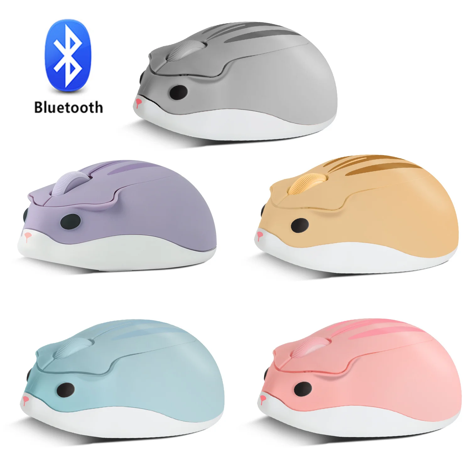 Mouse Bonito sem Fio Bluetooth Desenhos Animados Hamster Usb Criativo Mute Ergonômico Mini 3d Optical Kid Gift Laptop pc Laptop 2.4g