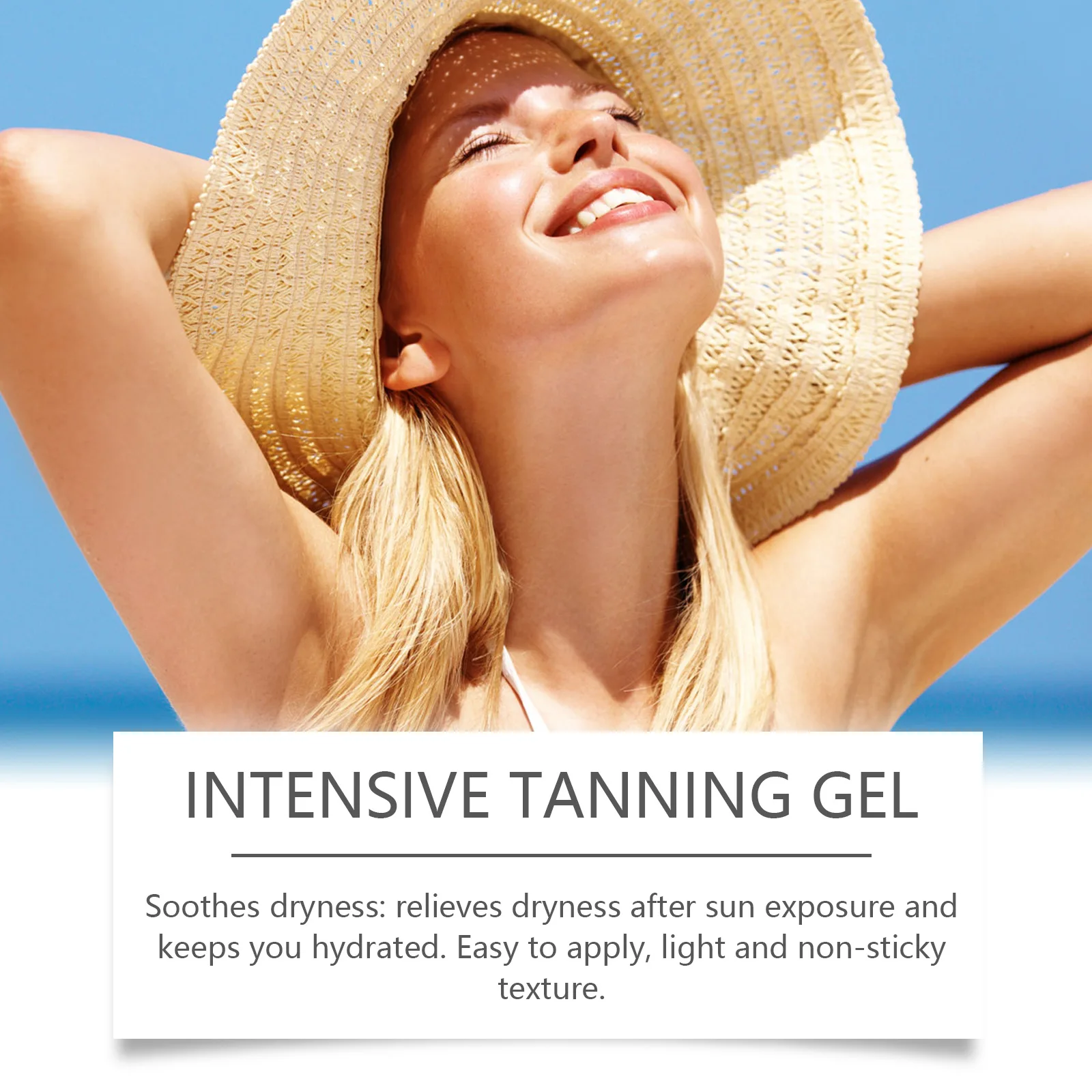 Intensive Bronzing Gel Turning Black Long Lasting Brown Relieving Dryness Summer Beach Sunbeds Moisturizing Carrot Tanning Gel