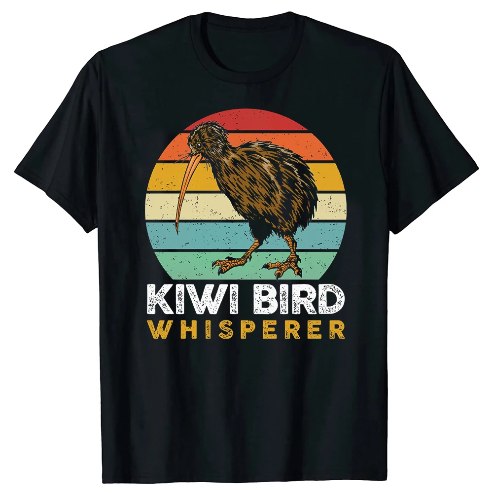 Lustiges Kiwi-Flüsterer-Vogel Unisex T-Shirt aus Reiner Baumwolle, Humorvolles Streetwear-Shirt, Locker Sitzende Kleidung für Männer und Frauen, Kurzarm