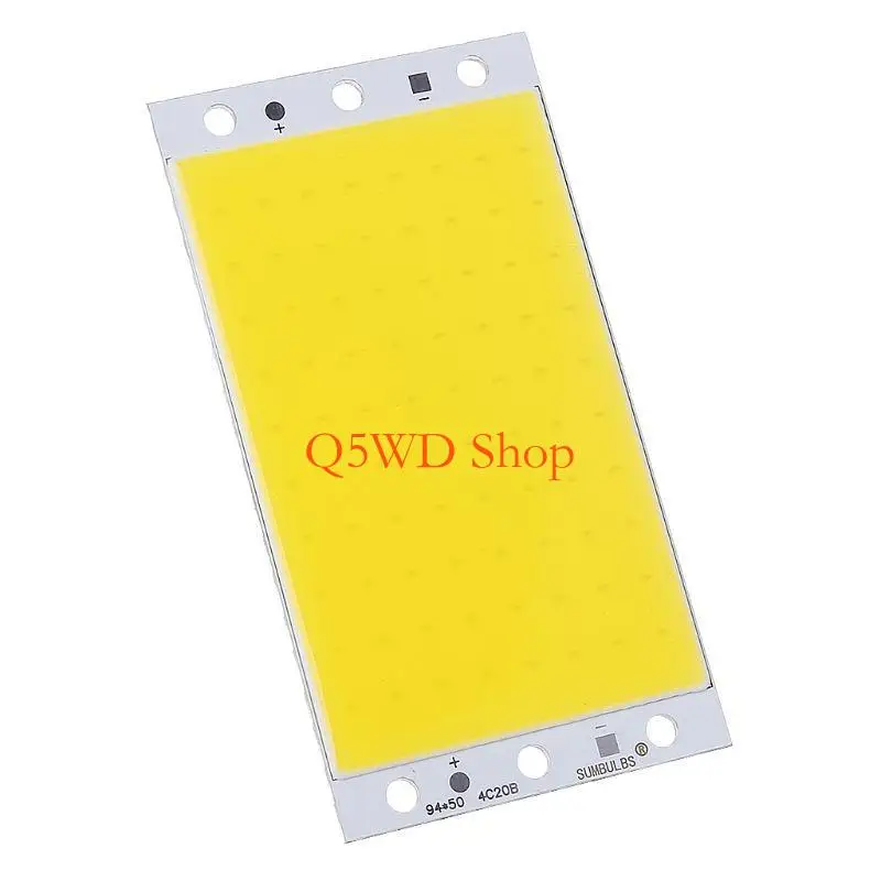 Q5WD 94x50mm COB 패널 조명 DC12-24V LED 스트립 모양 램프 15W 고휘도 LED 리튬