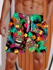 2024 Summer 3D Printed Hawaiian Vacation Style Printing Shorts Men's Board Shorts Casual Swim Trunks Drawstring Breathable Short 2