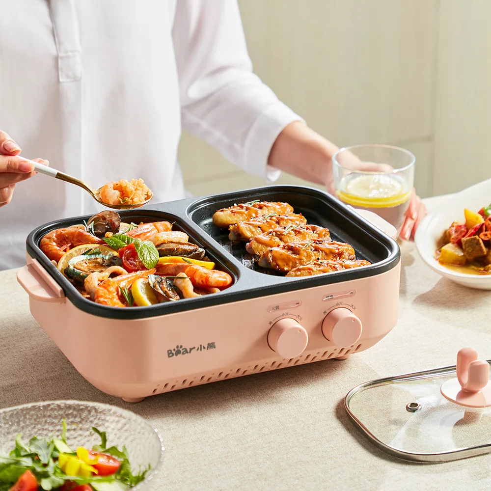 Electric Oven Home Barbecue Hot Pot Electric Cooker Electric Multi Cooker 1200w Aliexpress