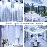 Remote Control USB Fairy Lights 3 4 6 Meters LED Curtain String Lights for Christmas Home Bedroom Decoration Festive Party 6