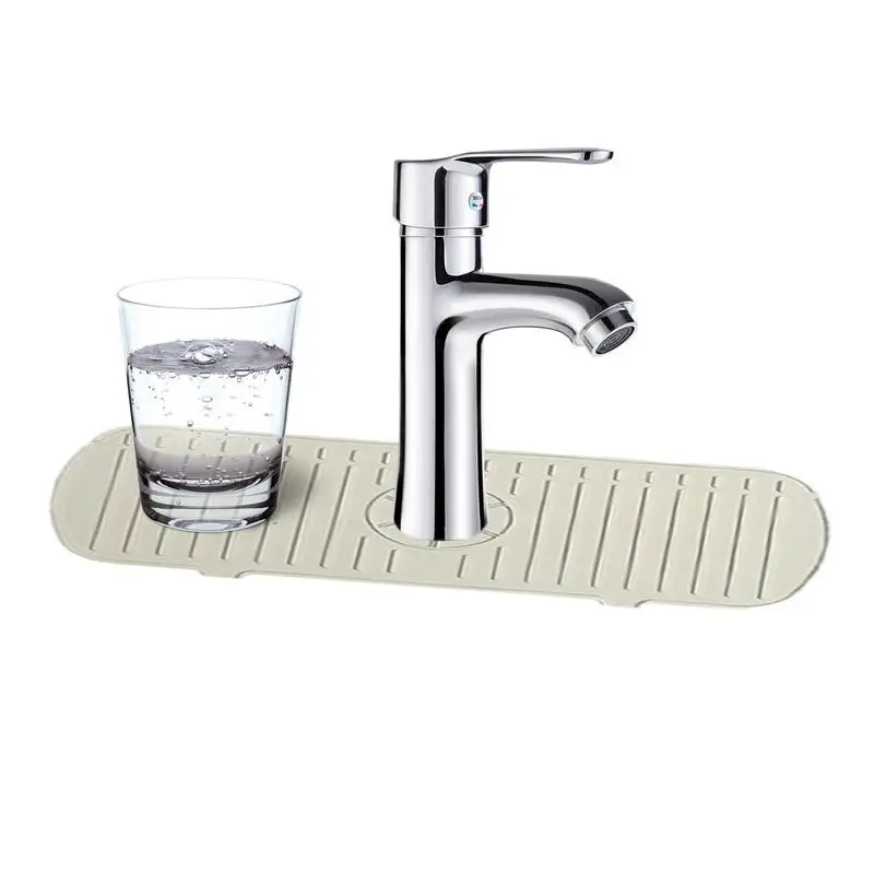 

Silicone Faucet Sink Splash Guard Faucet Handle Drip Catcher Tray Mat Sink Splash Guard Mat Drip Protector Splash Countertop