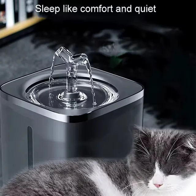 2L Automatic Pet Drinking Fountain Dog Water Dispenser Cat Drinker with Sensor Cat Drinking Feeder Quiet Cat Fountain Water Bowl 5