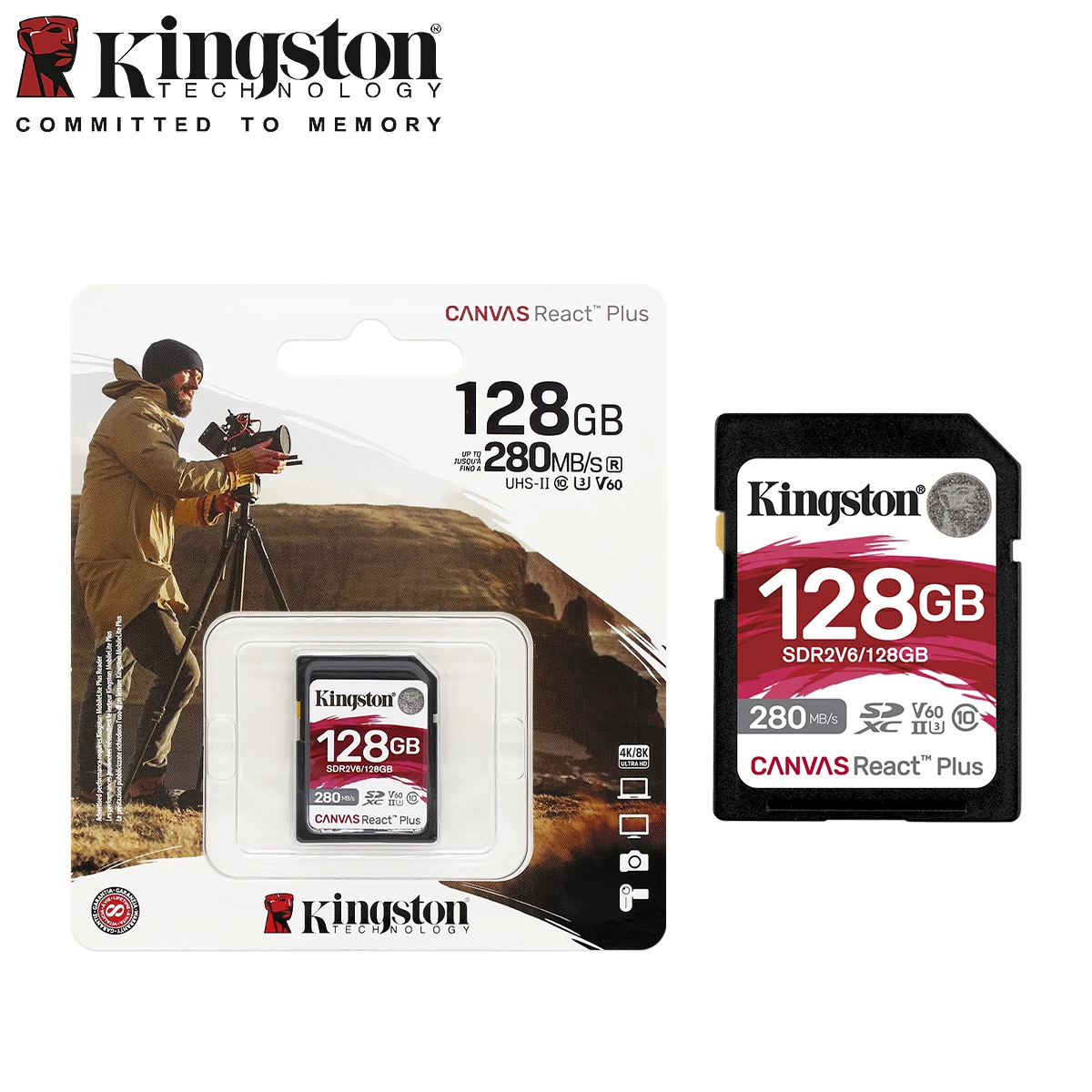 Kingston SD Memory Card 1TB 512GB 256GB 128GB U3 V60 4K Camera