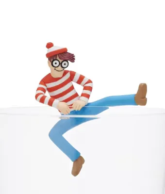 3-4cm cartoon where is wally Figure cup doll kid PVC collection model toy