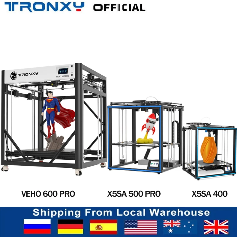 Tronxy X5SA 400 500 VEHO 600 PRO Series 3D Printer High Precision Large Size Printing Upgraded
