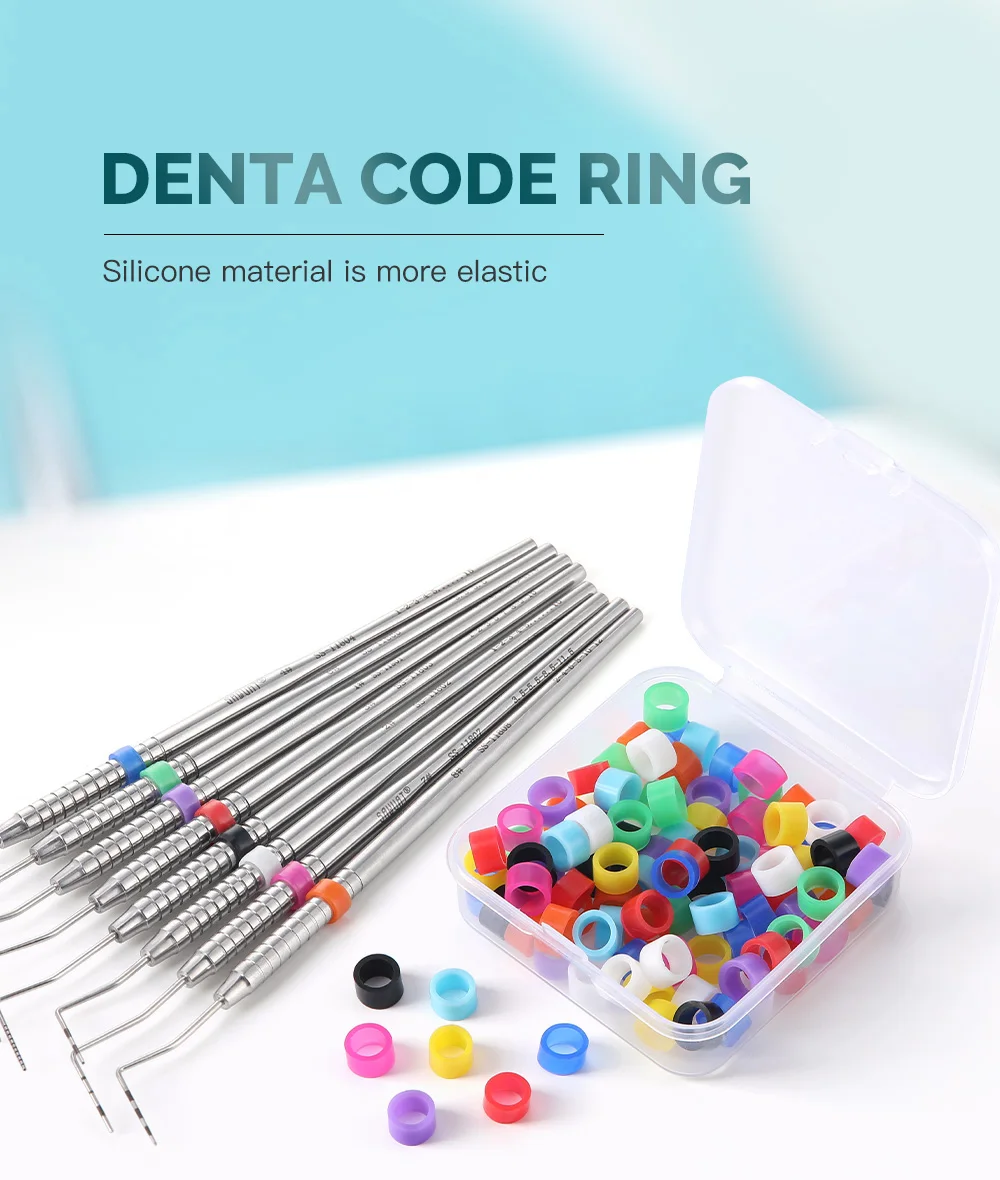AZDENT 100 teile/schachtel Dental Farbe Code Ring Multi-Farbe Autoklavierbar Dental Universal Silikon Instrument Zahnärzte Liefert – Detail 1