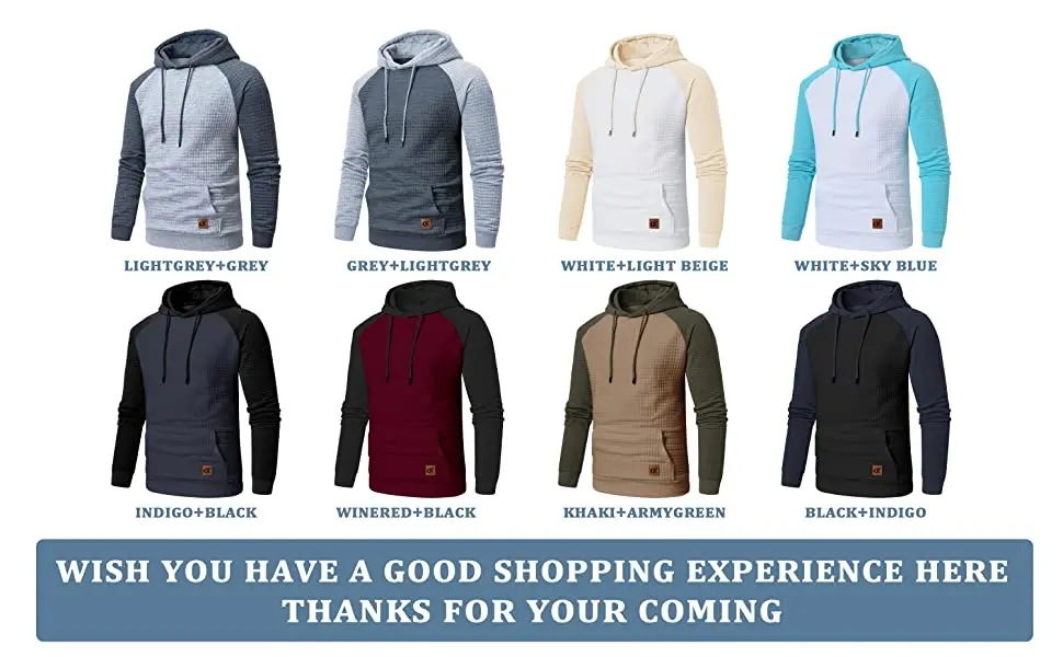 Herren Langarm Plaid Jacquard Hoodies Pullover Kordelzug Kanga Taschen Lässige Mode Kapuzenpullover Streetwear – Detail 4