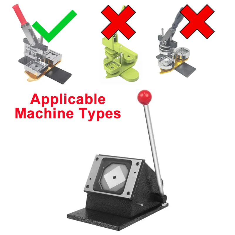 DIY Square Paper Cutter 50*50mm/63.5*63.5mm Suitable for Rectangle Shape Button Making Machine Refrigerator Magnets Badges Pin