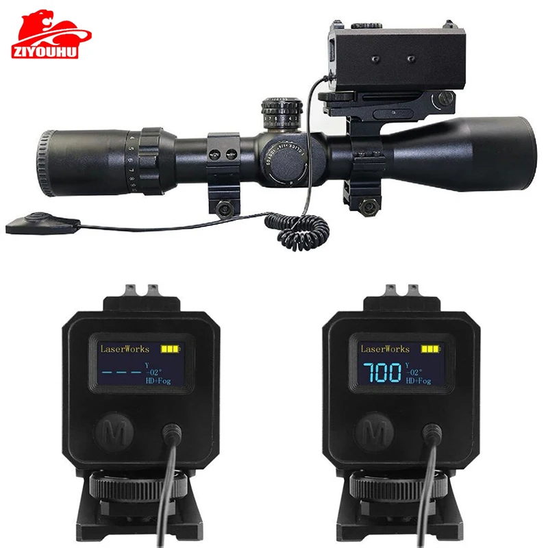 Mini Laser Rangefinder with Red Dot for Hunting Distance Angle Speed Measurement Tactical Scope Mounted Range Finder 1200m laser rangefinder red dot sight