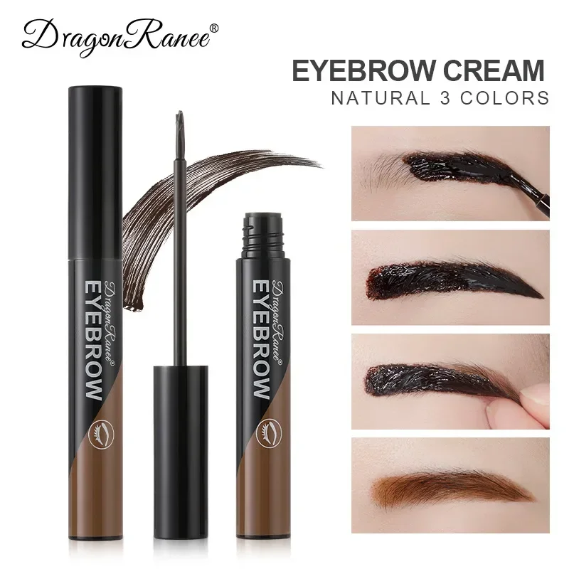 Waterproof Peel-off Eyebrow Gel Natural Black/Brown Tint Lasting Eye Brow Enhancer Liquid Makeup Easy Tear Wear for Eyebrows