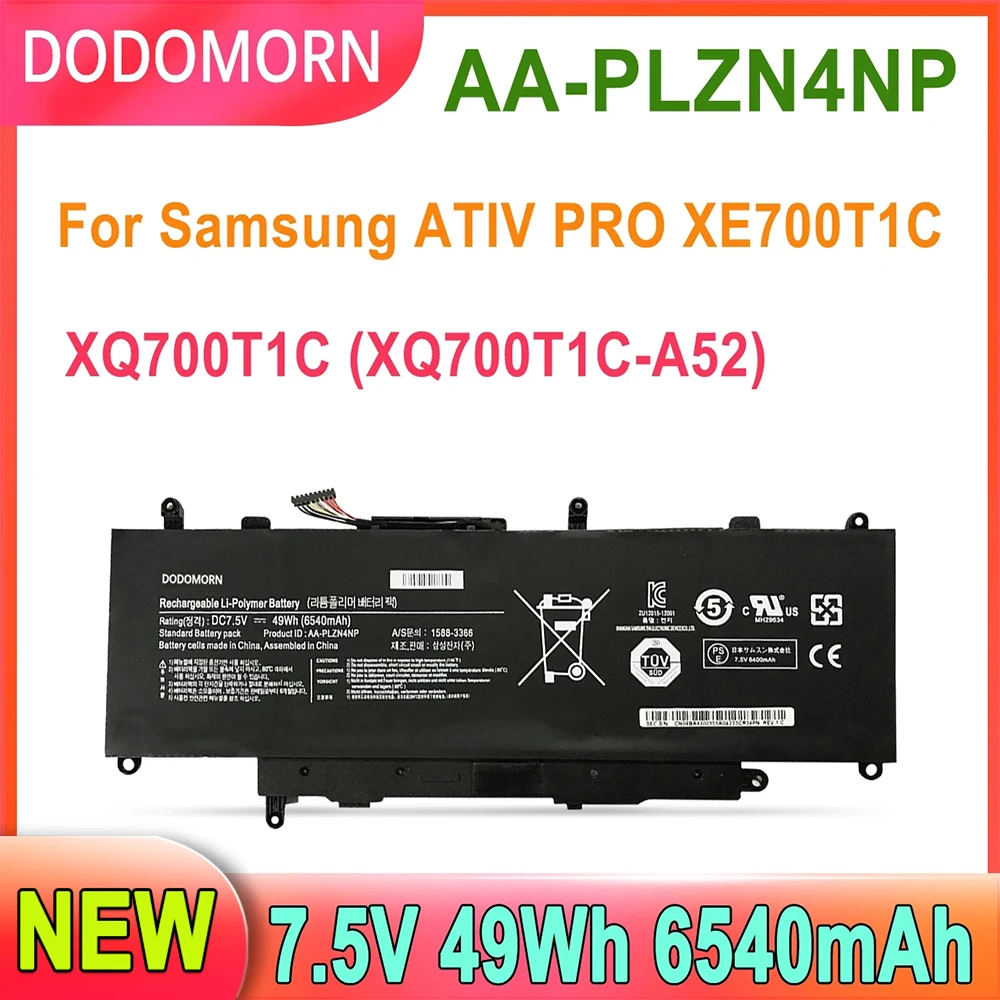 

NEW AA-PLZN4NP Laptop Battery For Samsung ATIV PRO XE700T1C XQ700T1C XQ700T1C-A52 Series 1588-3366 7.5V 49WH High Quality