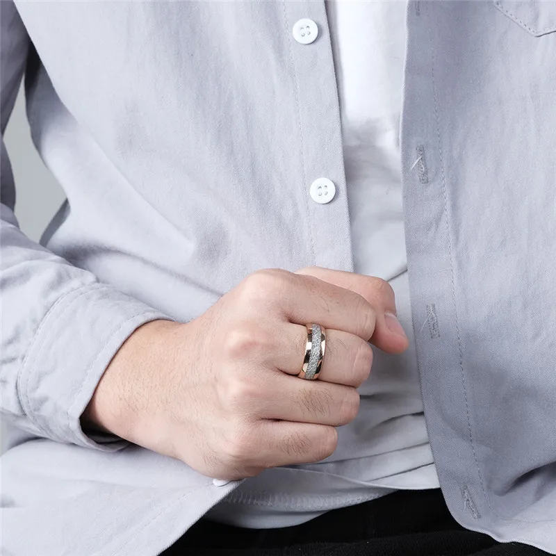 4mm 6mm 8mm Tungsten Wedding Ring for Men Women Rose Gold Color  Promise Band Valentine's day Thanksgiving Christmas Gifts