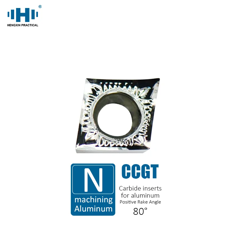 

HENGXIN Carbide Insert for Aluminum CCGT 060202 CCGT 09T302 CCGT 120404 AK External Turning Tool Blade Lathe Parts CNC Cutter