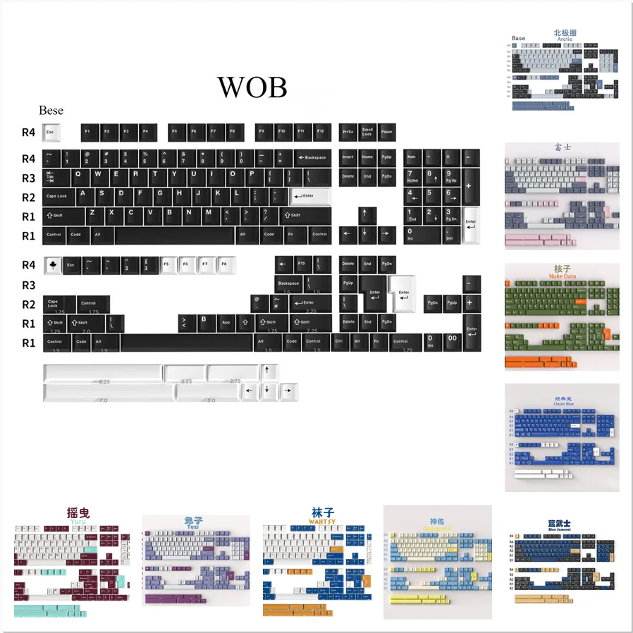 Gmk Daye Keycaps Perfil Cereja Moldagem em Duas Cores Abs Keycap Adequado para Vários Layouts Teclado Mecânico 172 Teclas