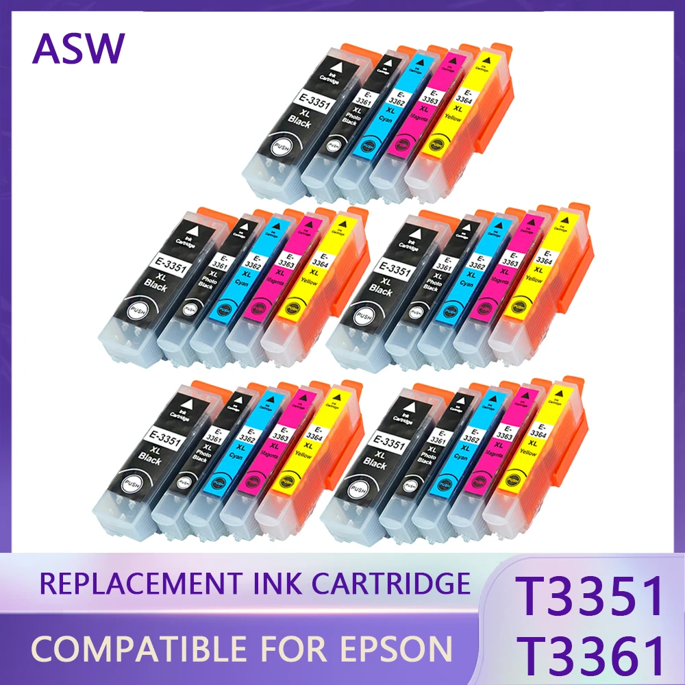 

3351XL 33XL T3361 Compatible Ink Cartridge T3351 3352 3353 For Epson XP-900 xp-830 xp-645 640 635 630 540 530 printer