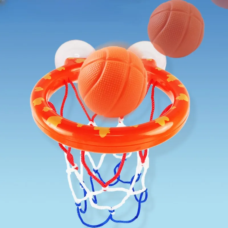 Funny Kid Bath Toys Plastic Bathtub Basketball Hoop with 3 Balls Educational Shooting Game Toy Children Shower Boys Girls 4