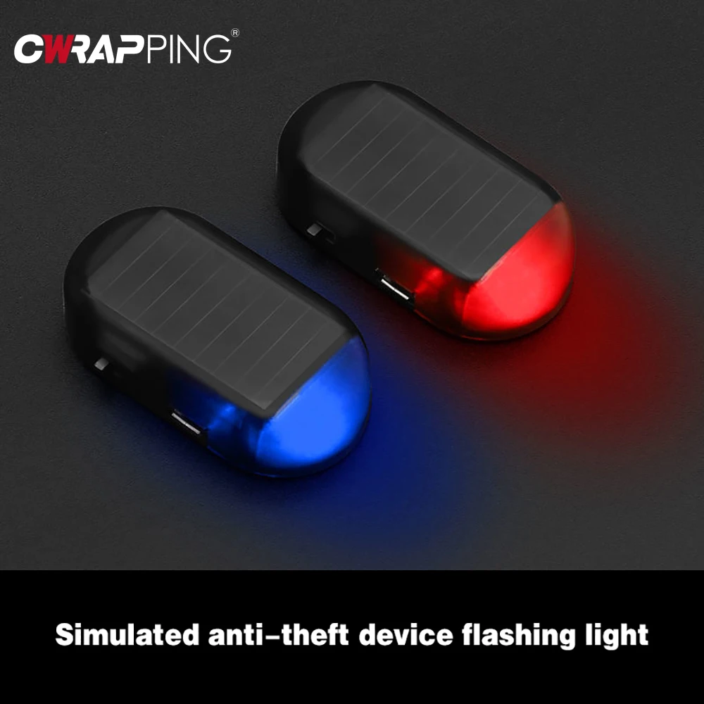 Car Interior Ambient Light Ambient Light Car Strobe Signal System Security Light Car Alarm with Flashing LED Light Fake Anti-Theft Signal Lamp for Auto Accessories