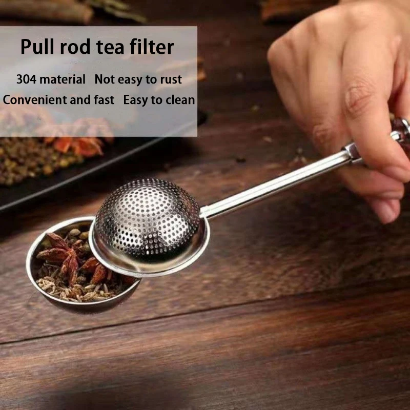 Spice Tea Tool Accessories Reusable Tea Strainer Ball Metal Bag Stainless Steel Teapot Adjustable Infuser Filter tea infuser tea strainer tea filter