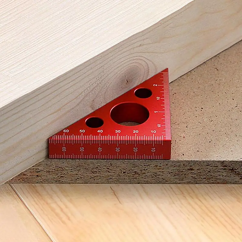 

Triangle Ruler 45/90 Degree Metric Scale Precision Angle Ruler Aluminum Thickened Height Ruler Multifunction Woodworking Tool