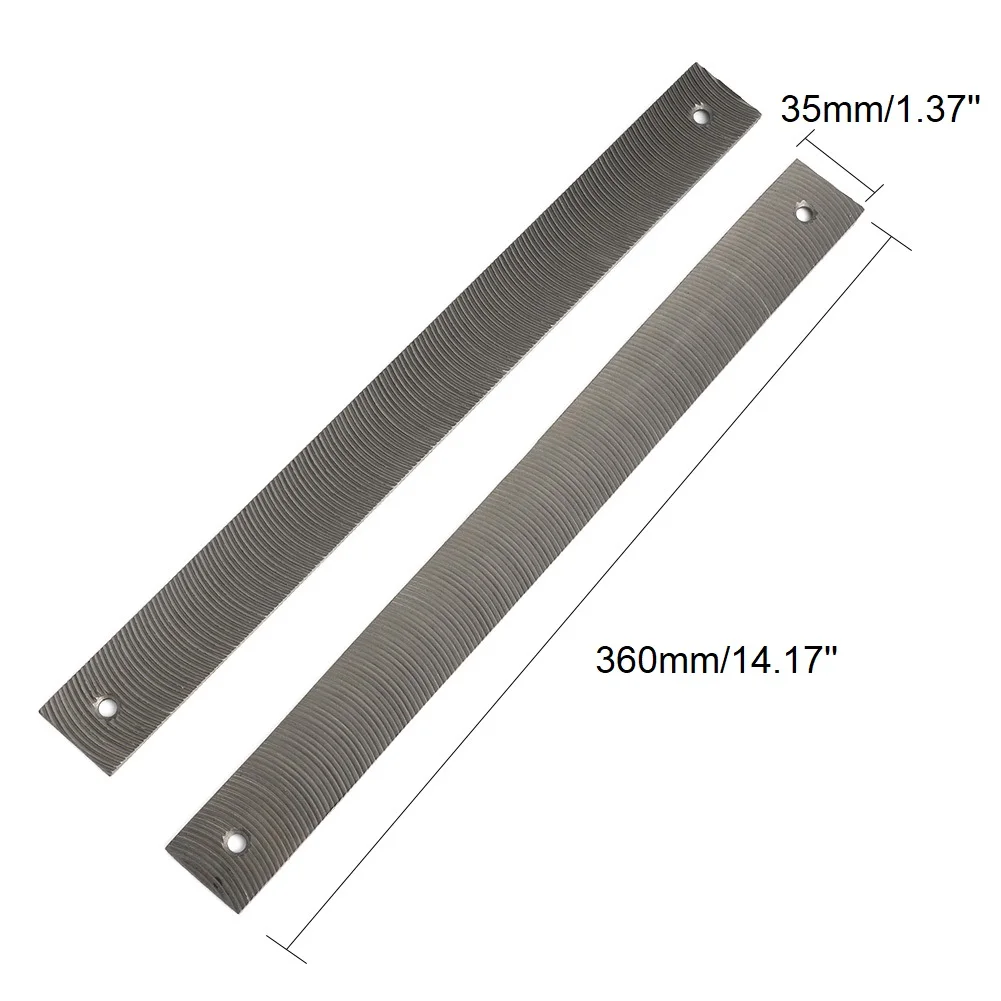 Feile Zähne Feile Heimwerkzeuge Karosserie gebogen Silber Stahl 1 PC 14 Zoll Feilenhalter Polierer Feilen für Sand flach Schön – Detail 4
