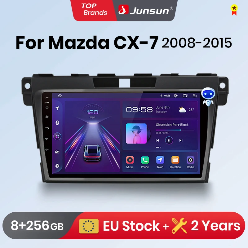 Junsun CarPlay Android Auto car radio for Mazda CX-7 CX7 GPS intelligent systems stereo multimedia radio