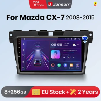 Junun-Radio Multimedia con GPS para coche, Sistema inteligente con CarPlay, Android, tereo, para Mazda CX-7, CX7, años 2008 a 2015 1