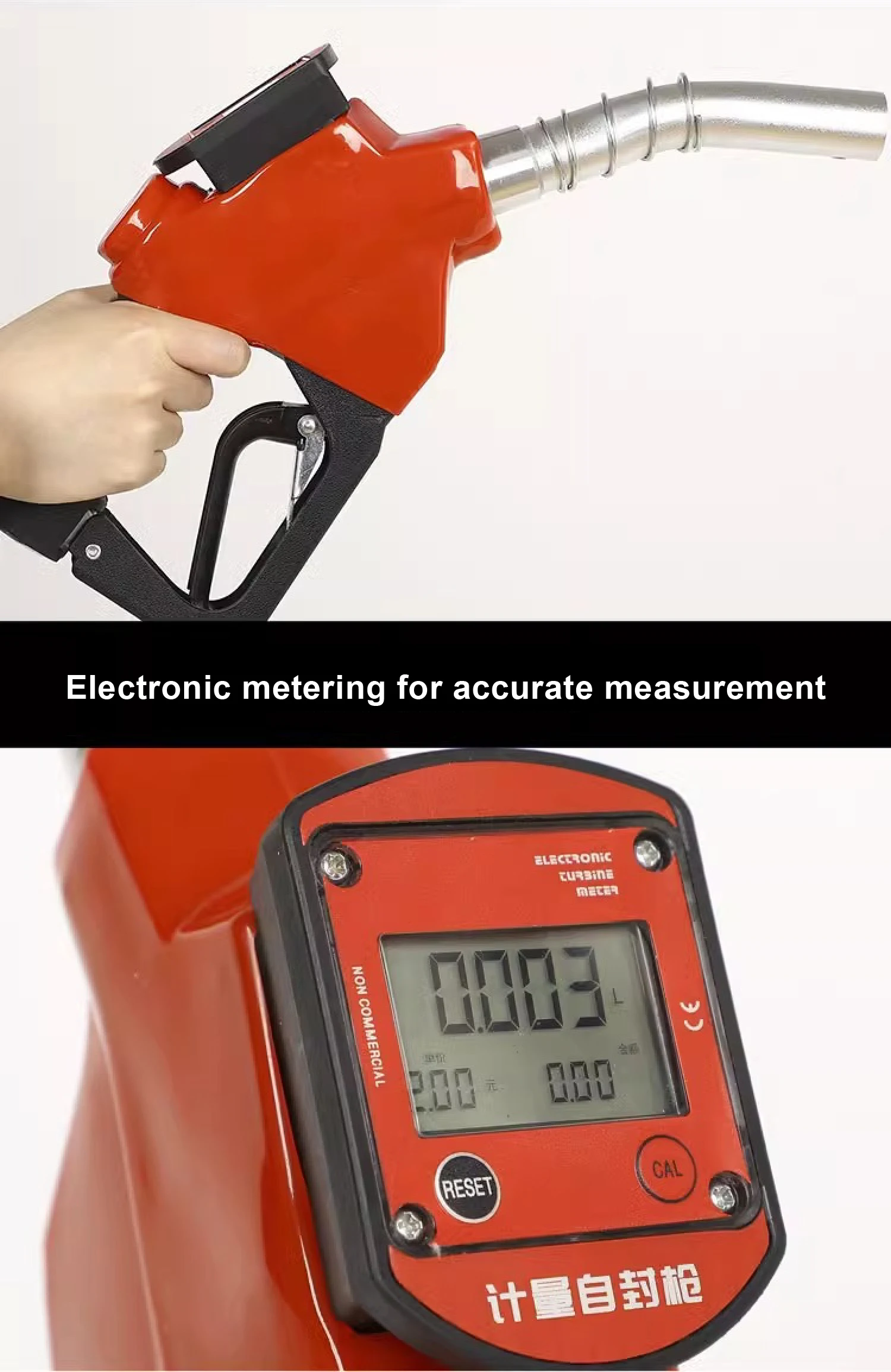 Automatic Diesel Fuel Nozzle Digital Flow Meter Oil Transfer Gun for Farm Truck