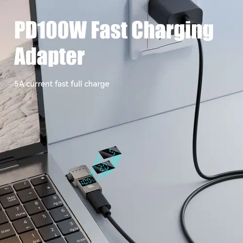 PD100W Type-C to DC Plug Converter USB C to DC Laptop Charging Adapter Power Charger Connector Tip for Lenovo Thinkplus HP DELL - Image 3