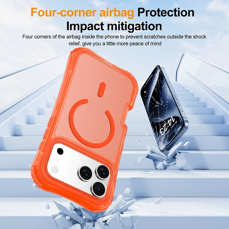 Armor 3IN1 PC TPU Magnetic Charging Clear Case for iPhone 17 Pro Max - Material Detail