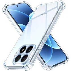 Premium Phone Case with Four - Corner Anti - Drop Protection and Textured Antiskid Frame for Xiaomi 17T Pro (Clear)