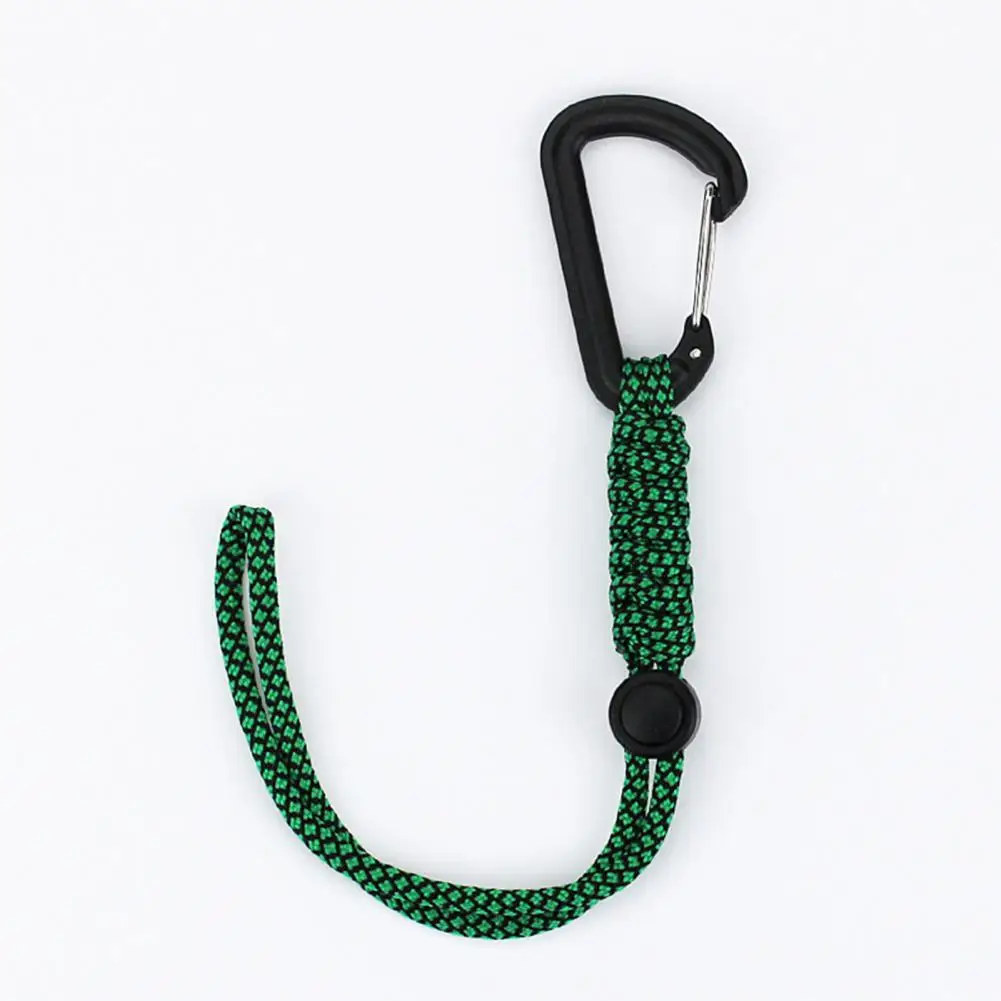 Climbing Carabiner Carabiner Key Hook Anti-loss Rope Nylon Backpack Hanging Buckle Multifunctional Telescopic Key Ring Outdoor Tension Carabiner