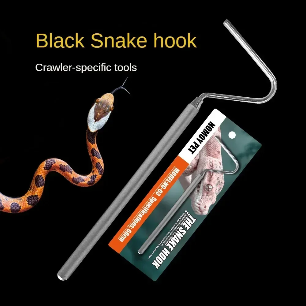 Retractable Snake Hooks Stainless Steel Reptile Pet Snake Supplies Tools Anti-bite Capture Extension 20-68cm Portability