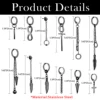 BONISKISS 12pairs Men Women Stainless Steel Cross Chain Feather Spike Rivet Ball Hoop Earrings Drop Dangle Huggied Ear Studs Set 3